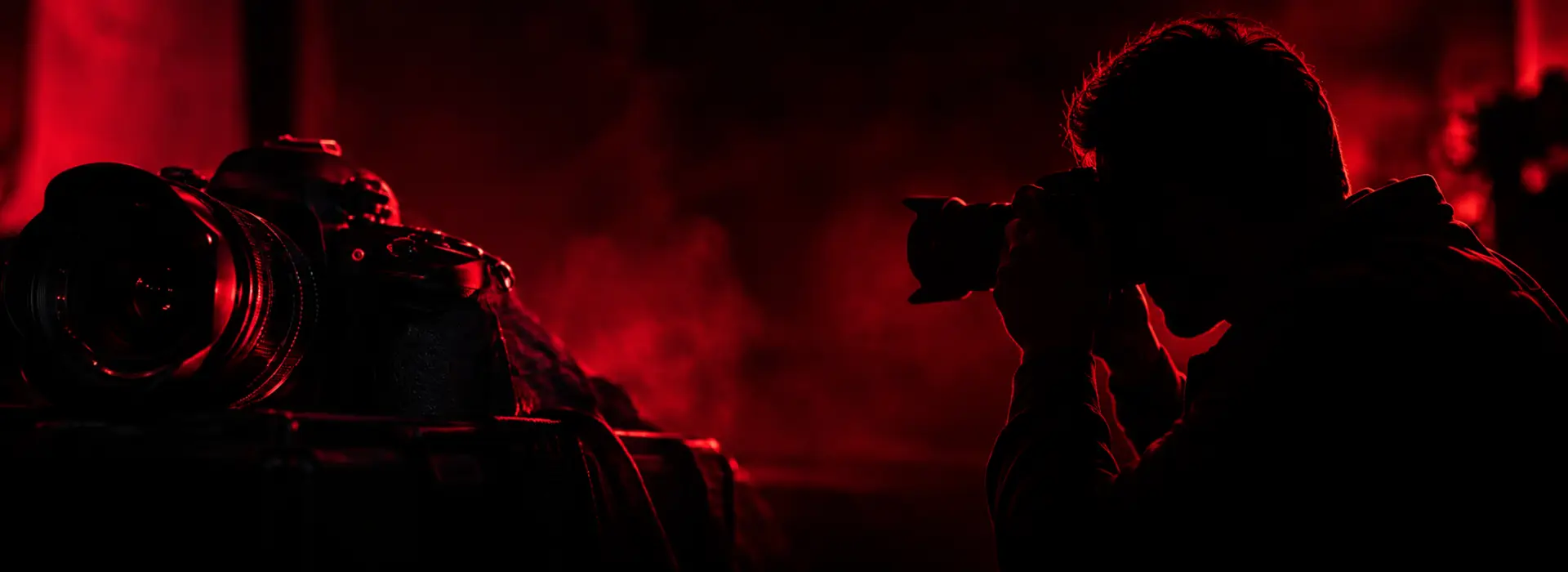 Fotógrafo trabajando durante una sesión